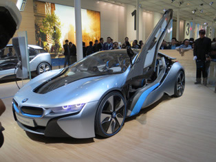 宝马展出的PHV概念车BMW i8 Concept